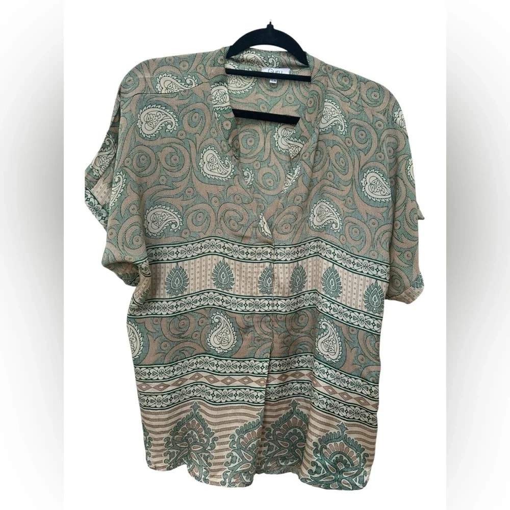 ✨ Guru Silk Paisley Top - Picture 6 of 14